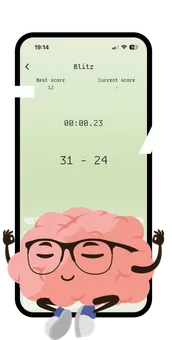 Blitz mode in CalcItUp: a timer and the sum 31 − 24